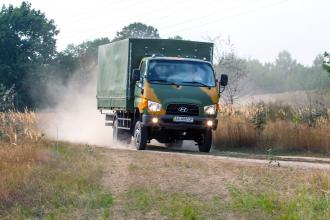 Борт - тент для перевозки личного состава на базе  Hyundai HD 65