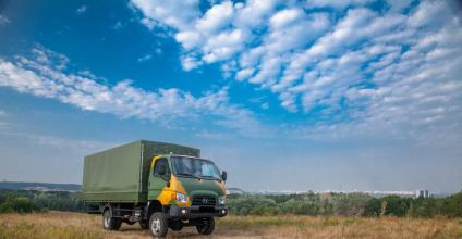 Борт - тент для перевозки личного состава на базе  Hyundai HD 65